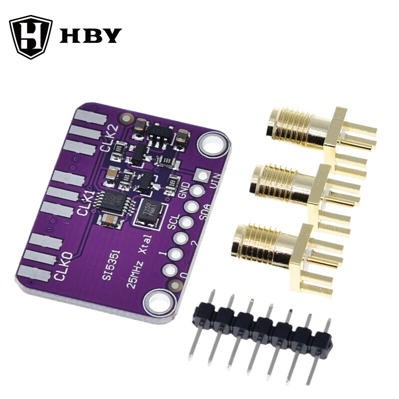 DC 3V-5V Si5351A Si5351 I2C เครื่องกำเนิดไฟฟ้านาฬิกา Breakout BOARD โมดูลเครื่องกำเนิดสัญญาณนาฬิกา8k
