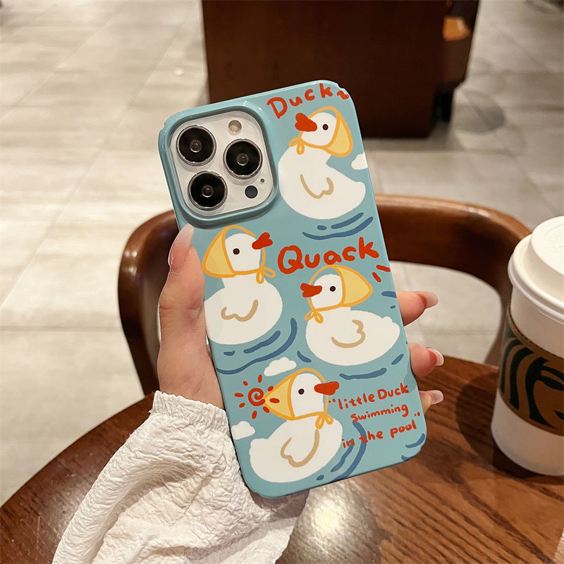 เคสโทรศัพท์สำหรับ iPhone 7 8 x XS XR xsmax 11 12 13 14 15 16 Pro Max PLUS เกาหลีฟิล์มบ่อเป็ดกันกระแทกเคสแข็งหุ้มทั้งตัวเคสป้องกัน8zsm