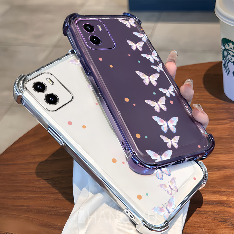 เคส VIVO Y15S Y15A Y01 เคสโทรศัพท์ ซิลิโคน ป้องกันสี่มุม HDFF