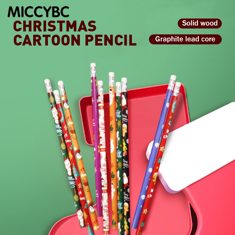 [MICCYBC]12 ชิ้น/กล่องดินสอ ดินสอไม้ HB เกรด A มีสีให้เลือก พร้อมส่ง เครื่องเขียน ดินสอเขียนหนังสือ ดินสอ สินค้าวันคริสต์มาส
