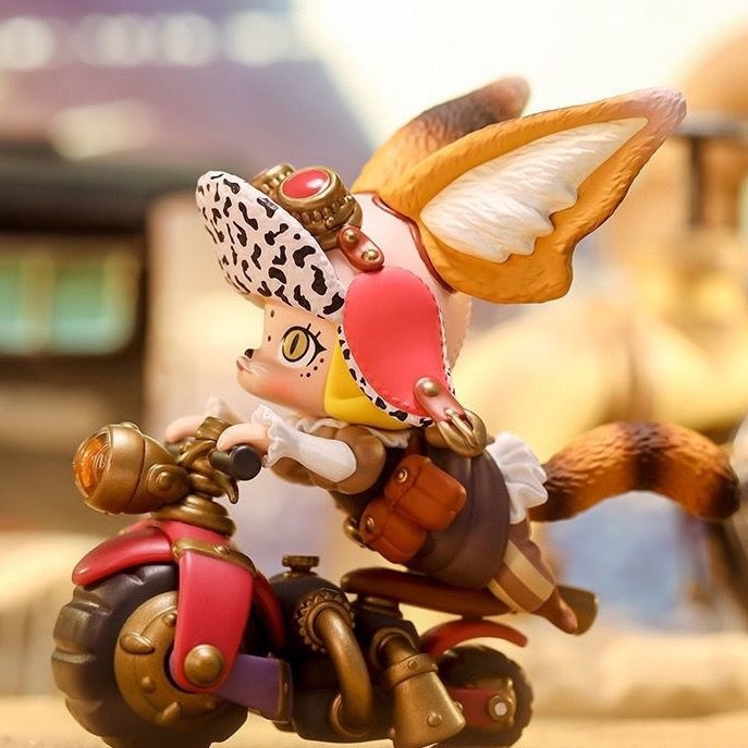 [เคลียร์สต๊อก] ของแท้ Popmart MOLLY Steampunk Animal Motorcycle Series Mystery Box Figure Cute Jewel