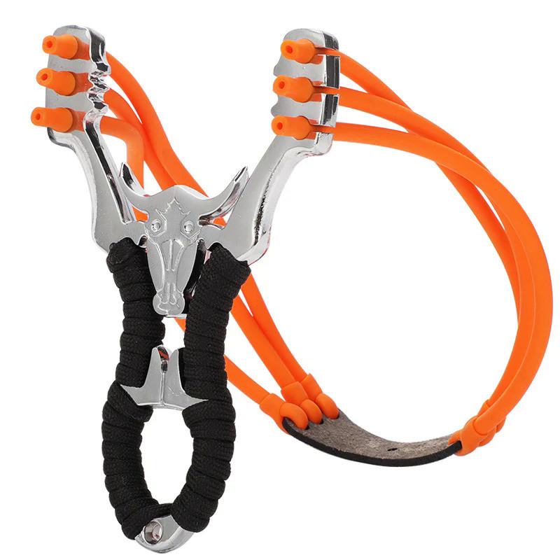 Outdoor Toys For Kids Powerful Alloy Slingshot Hunting Thick Wrist Band Catapult Sports Outdoor Hunt