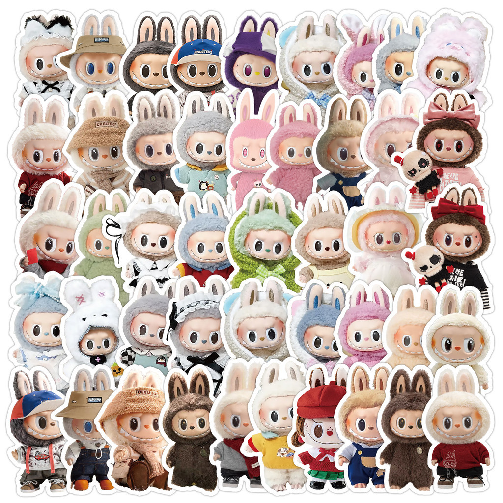 Labubu สติ๊กเกอร์แพ็คกันน้ํา THE MONSTERS สติ๊กเกอร์ไวนิลลายการ์ตูนสําหรับแล็ปท็อป