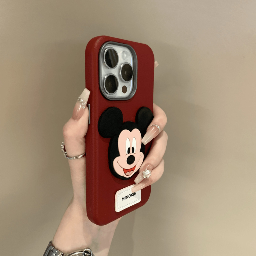 น่ารักสามมิติมิกกี้ตุ๊กตาเหมาะสำหรับ Iphone16โทรศัพท์กรณีแอปเปิ้ล15PROMAX ใหม่14pro สตรี13เคส12pro 14พลัส11PROMAX