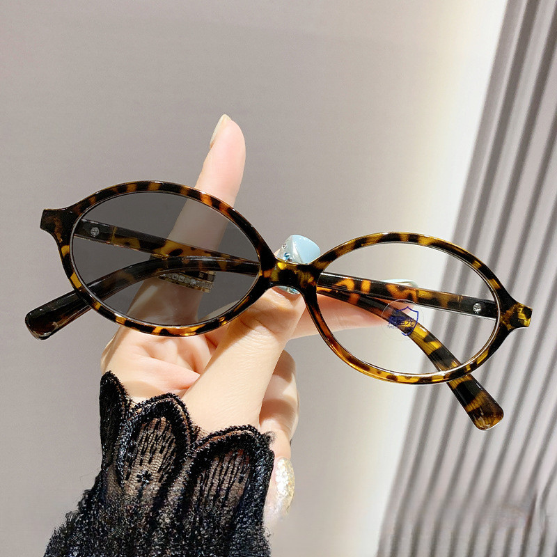 [-0°~-400°] Photochromic ป้องกันแสงสีฟ้าแว่นตาสายตาสั้นชายและหญิงกระจกอารมณ์ขั้นสูง