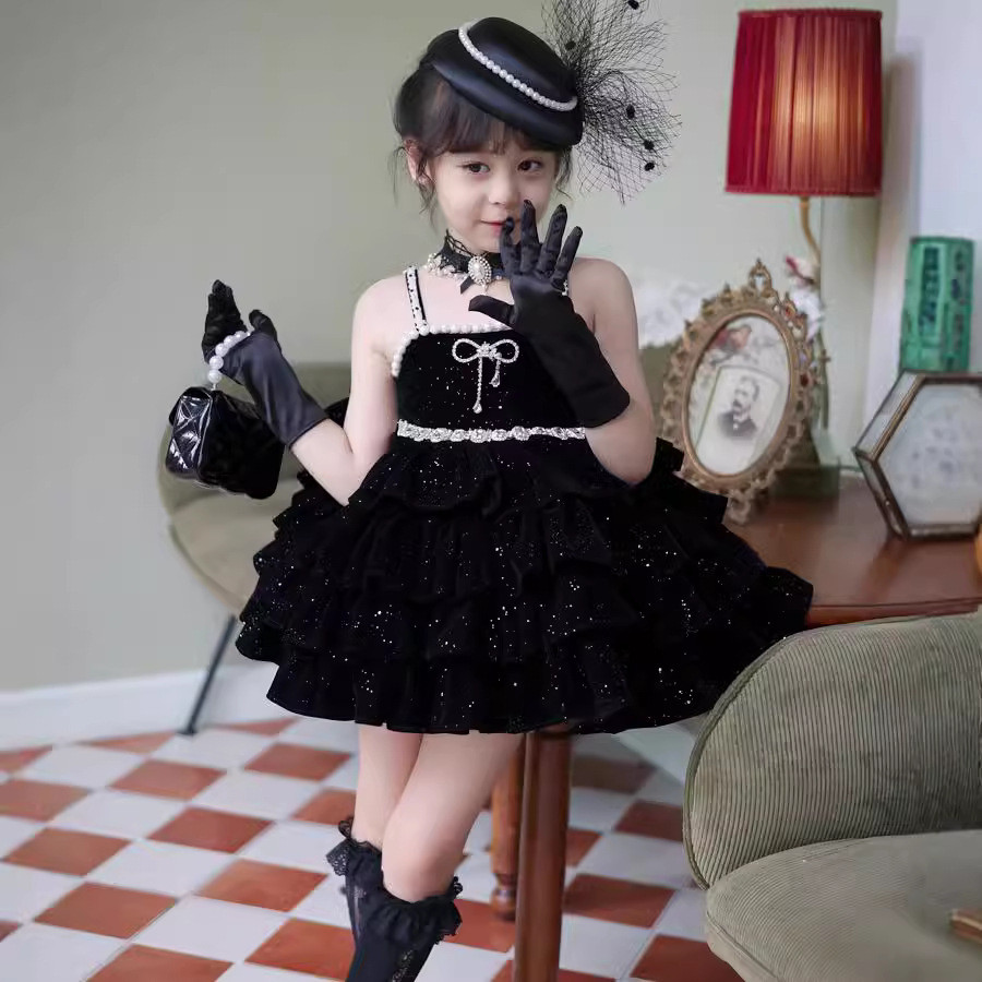 ชุดเจ้าหญิงสาว lolita สําหรับเด็ก สไตล์ Black Swan Classy