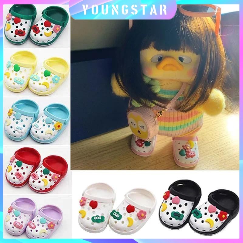 Fyg DM รองเท้าตุ๊กตา (5.5 * 5 ซม.) รองเท้าแตะสําหรับเป็ด Upset สําหรับตุ๊กตาผ้าฝ้าย 20 ซม. และ UpsetDuck #469639