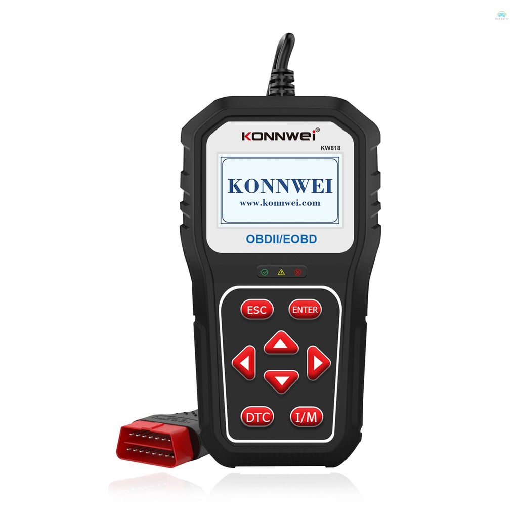 Yb เครื่องตรวจจับข้อบกพร่องรถยนต์ใหม่ KONNWEI KW818 Universal Car OBDII เครื่องสแกนเนอร์เครื่องมือเค