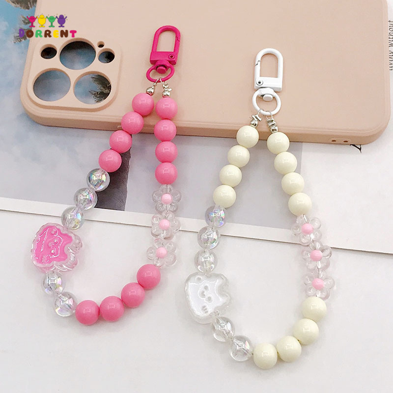Creative Rabbit Bead Phone Chain หูฟังกระเป๋าจี้ขนาดเล็กสดโทรศัพท์ Chain-DOR