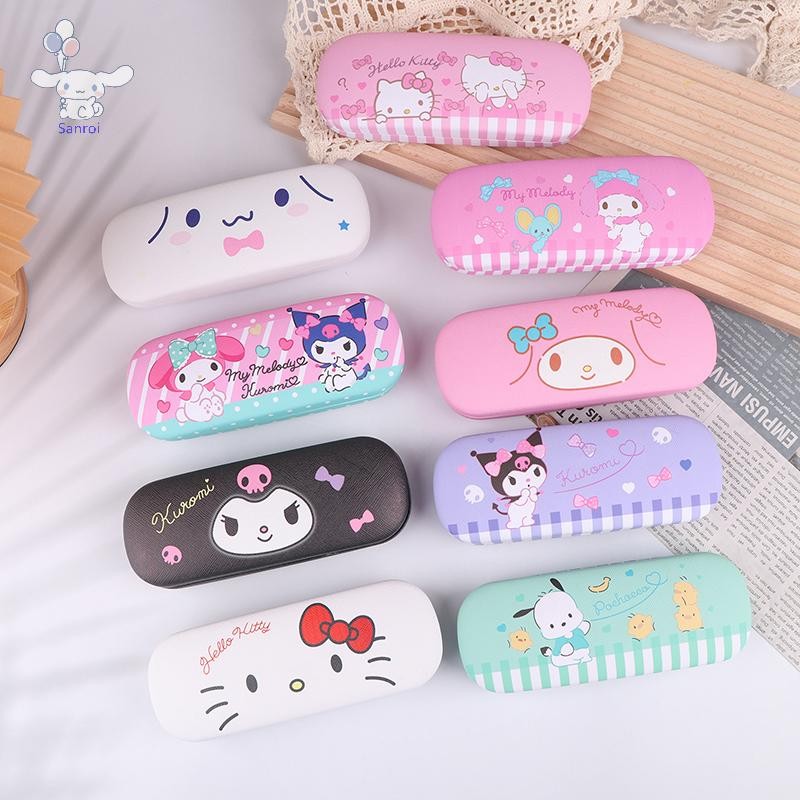 [ซาน] การ์ตูนแว่นตากรณีสายตาสั้นแว่นตากล่องเก็บอะนิเมะน่ารักเดินทางแบบพกพาหญิง โผล่