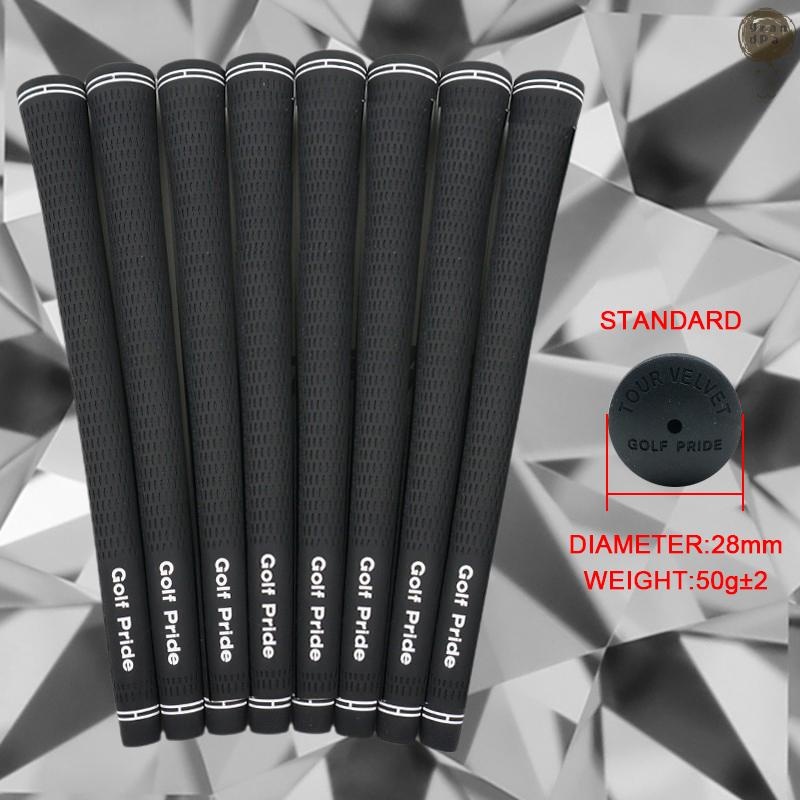 [GR] Golf Club Grip Classic Cross Grain Black Standard Natural Rubber al Handle TH