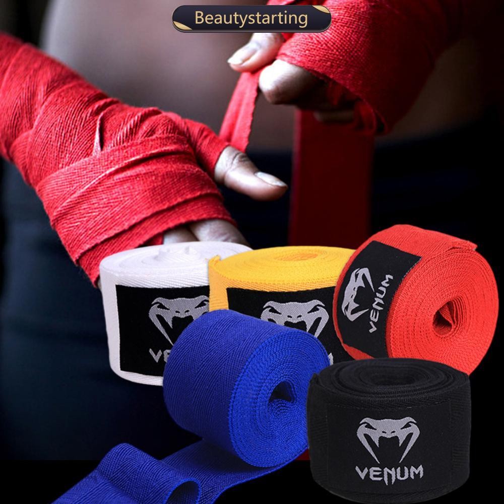 Beautystarting 1 คู่ 1.5 M/3 M/5 M ผ้าพันแผลชกมวยกีฬา Sanda มวยไทยการฝึกอบรม Self-Adhesive Micro Elastic Binding มือกีฬาอุปกรณ์ป้องกัน C6X2