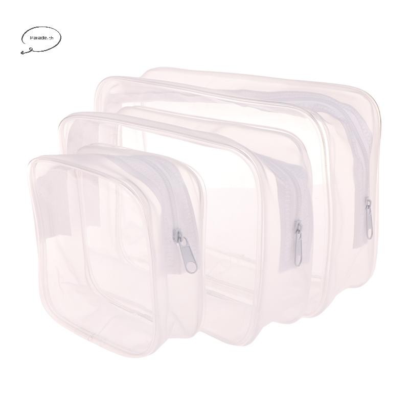 Parade 1 PC Clear กระเป๋าแต่งหน้าแฟชั่นโปร่งใสแบบพกพา Mini Wash กระเป๋าผู้หญิงซิป Organizer กระเป๋าเครื่องสําอาง TH