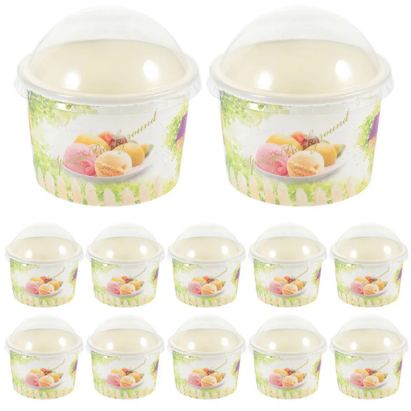 Dessert Cups Cup Cream Ice Dessert Bowls Bowl Yogurt Disposable Cake Sundae Pudding Container Treat 