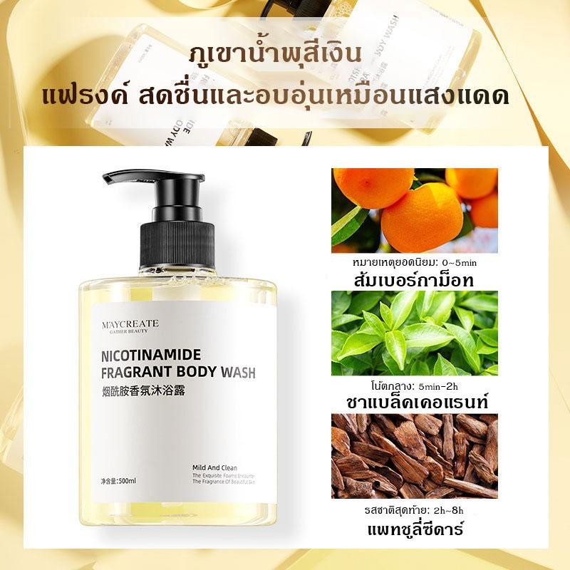M'AYCREATE ไนอาซินาไมด์ น้ำหอม ครีมอาบน้ำ กลิ่นหอมอ่อนๆ รูปที่ 4