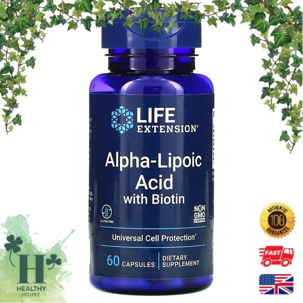 พร้อมส่ง Life Extension Alpha Lipoic Acid with Biotin 60 capsules