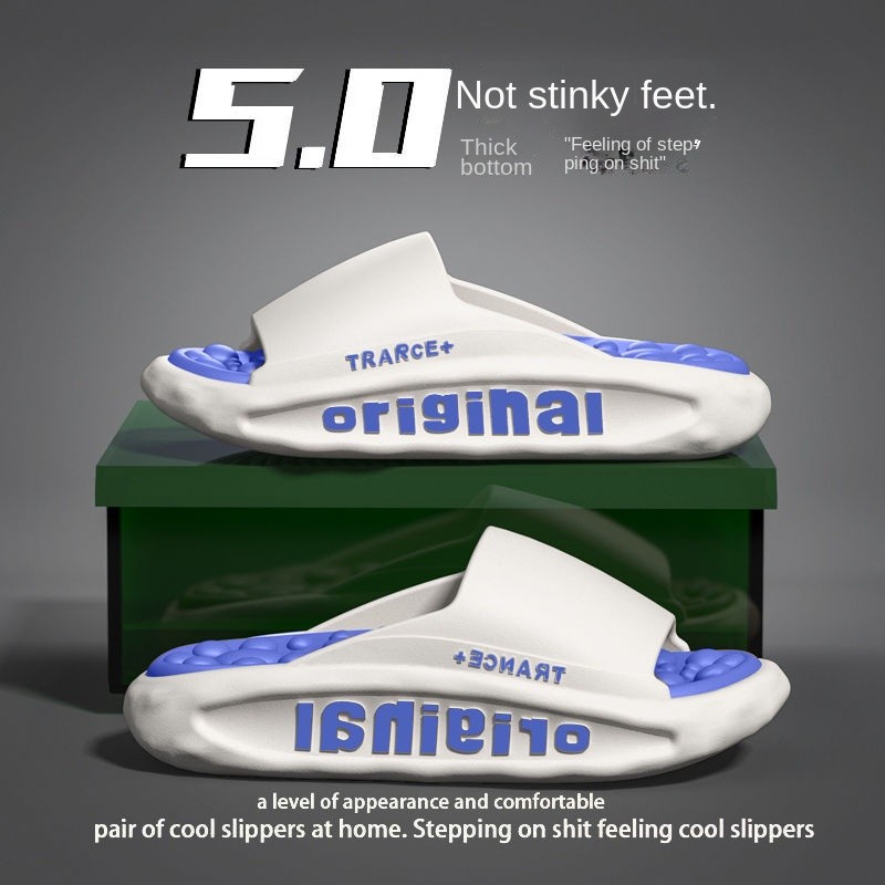 ผู้ชายรองเท้าแตะeva 5.0CM High-Elastic Decompression Anti-Slipรองเท้าแตะกลางแจ้งสบายก้าวบนอึนวดอนุภาคInsol