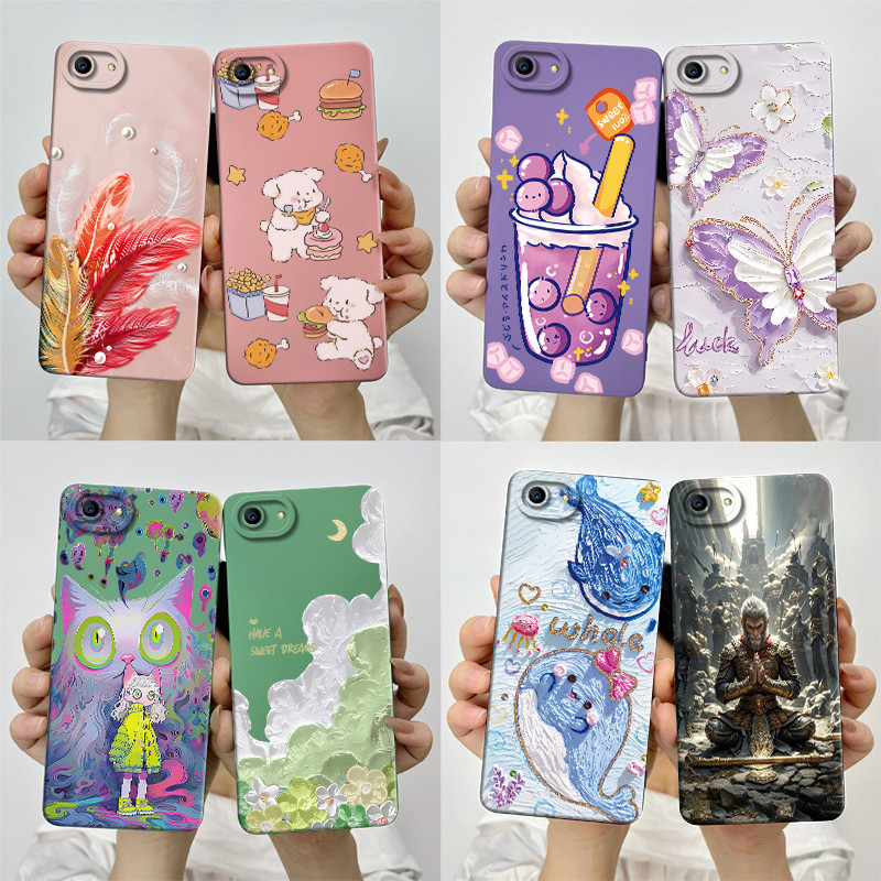 สําหรับ OPPO A83 กรณี CPH1729 CPH1827 ซิลิโคน TPU นุ่มเคสโทรศัพท์หวานทาสีพิมพ์กันกระแทกป้องกันปกหลัง