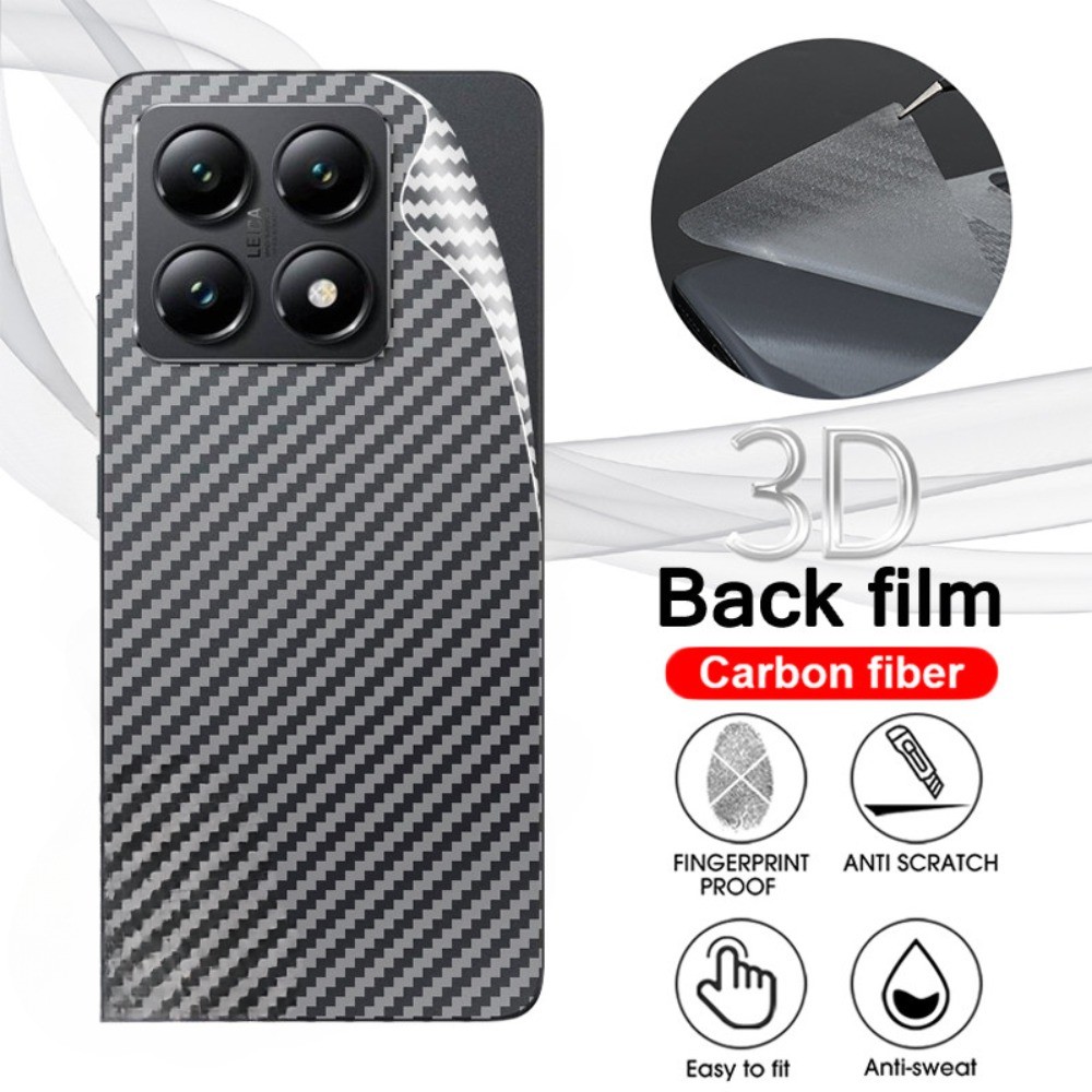 สําหรับ Xiaomi 14T Pro 5G Mi 14T 5G 14T Pro รูปแบบคาร์บอนฟิล์มด้านหลังสําหรับ Xiaomi 13T 12T Pro Bac