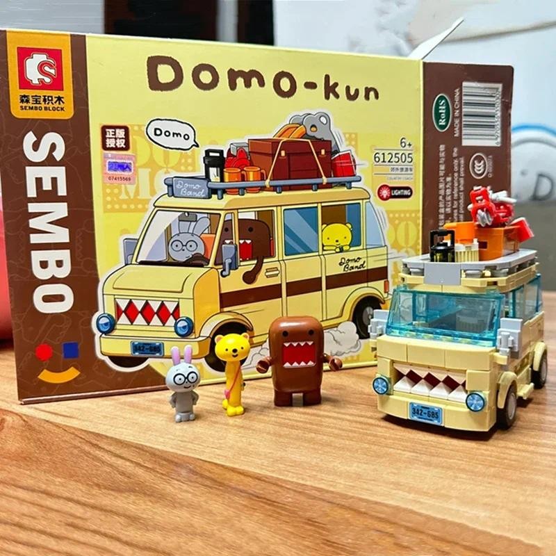 Sembo Domo-kun Suburban Tourist Car Building Blocks Animation Peripheral Kawaii ของเล่นเพื่อการศึกษาสําหรับเด็ก