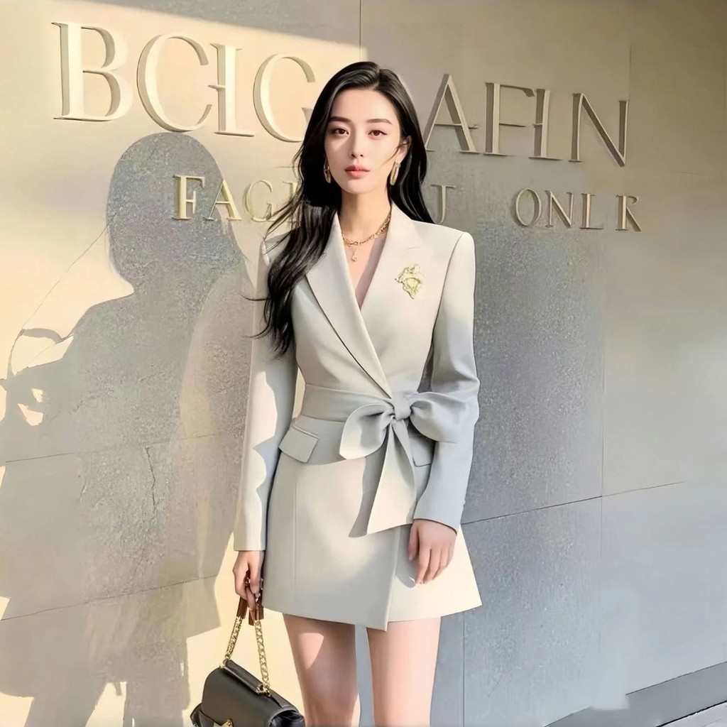 ชุดฤดูใบไม้ร่วง ชุดเดรสใหม่ ชุดออร่า ชุดราตรี ชุดหรูหราเบา ชุดแฟชั่น ชุดกระชับสัดส่วนฝรั่งเศสเก๋