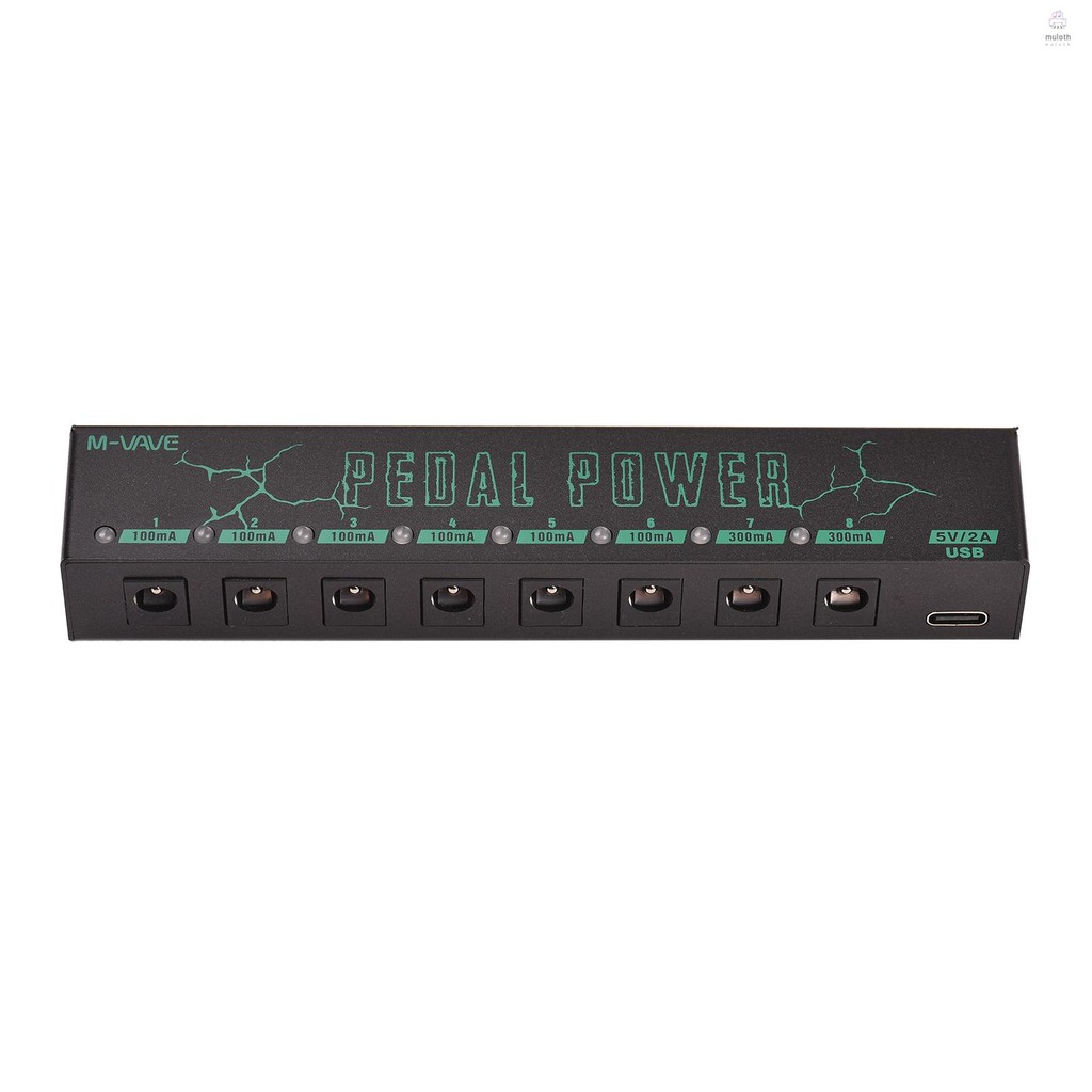 Luoth M-VAVE Pedal Power กีตาร์เหยียบกีตาร์ไฟฟ้า Effector แหล่งจ่ายไฟ 8 เอาต์พุต DC แยก