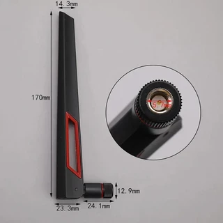 เสาอากาศ Wifi 2.4 Ghz 5 Ghz 5.8 Ghz 12Dbi สัญญาณ Booster เสาอากาศ RP SMA ชาย Universal Antena Wifi สําหรับเครื่องขยายเสียง WLAN Router