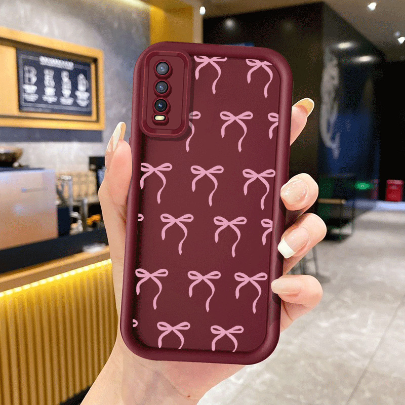 Pretty Butterfly bowknot เคสโทรศัพท์สําหรับ VIVO Y03 Y22 Y22S Y27 Y28 Y31 Y35 Y36 Y52 Y75S Y66 Y67 65 Y71 Y71i Y72 Y76 Y76 Y83 Y81 Y8 Y8 Y81i Y8 Y8 Y81i Y81i Y8 กรณีกันกระแทก 180