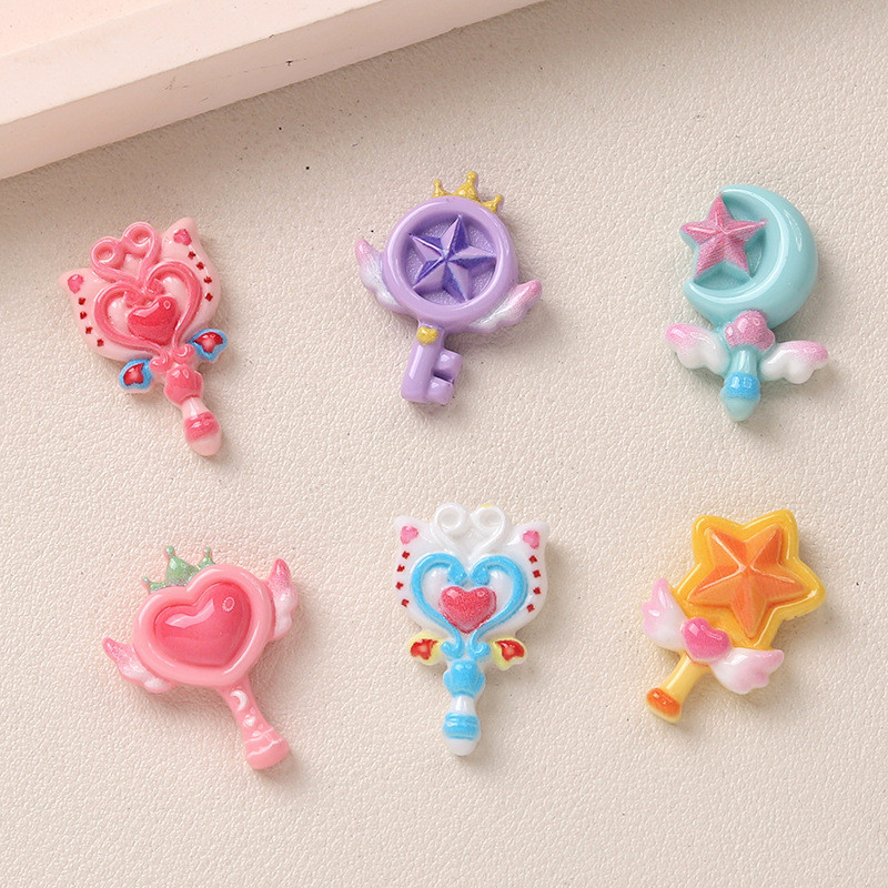 10 ชิ้น Magic Wand เรซิ่น Charms สําหรับ DIY (1-177)