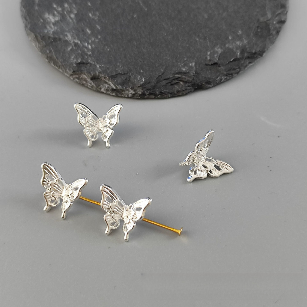 50pcs กลวงผีเสื้อคั่นลูกปัดดอกไม้ DIY สร้อยข้อมือลูกปัดเครื่องประดับขายส่ง - รูปที่ 3