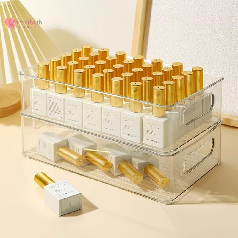 Renbg อะคริลิคเล็บกล่องเก็บเล็บสําหรับเล็บและแต่งหน้า Organizer & อุปกรณ์เสริมผมสําหรับ Home TH