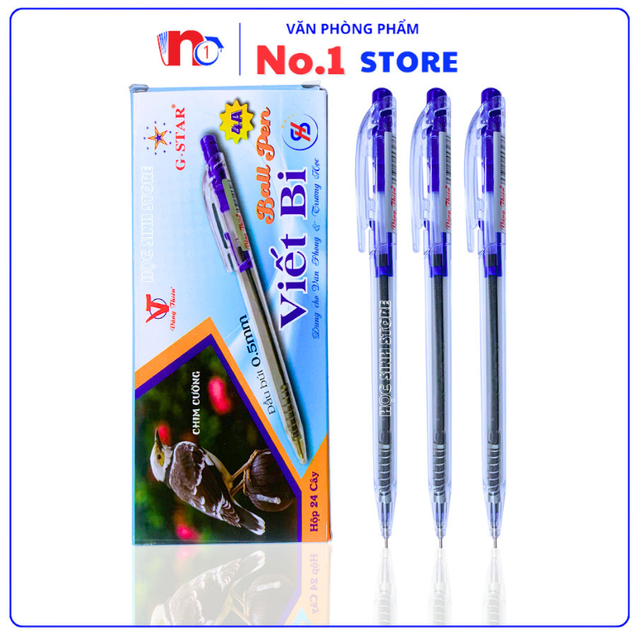 ปากกาลูกลื่น G-Star 4A Blue Ink 0.5 มม. ของแท้กล่อง 24 ชิ้น - เครื่องเขียน No.1