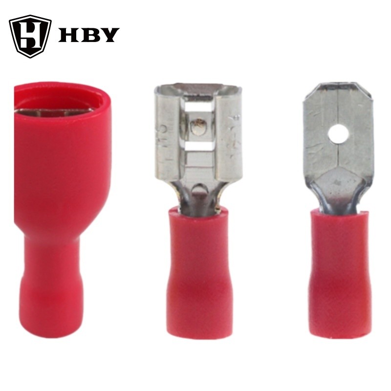 10pcs FDFD1.25/FDD1.25/MDD1.25-250 Pre-insulated สาย end terminal หญิงฤดูใบไม้ผลิ/ชายใส่/คู่ terminal