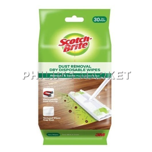 3m Scotch-Brite Easy Sweeper แผ่นรีฟิลแห้งแบบใช้แล้วทิ้ง 30s