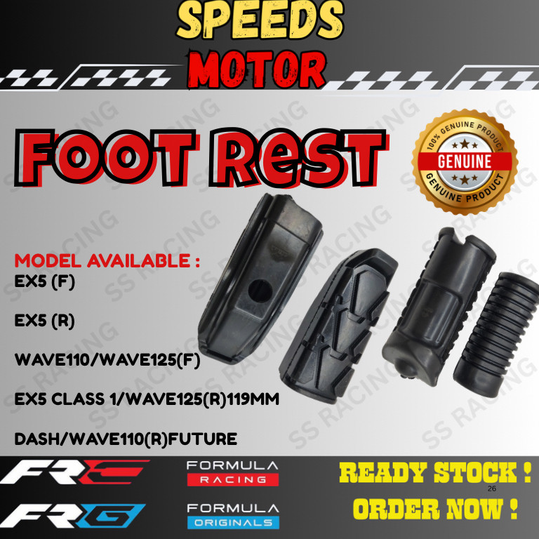 FOOT REST EX5(F) EX5 (R) WAVE110/WAVE125(F) EX5 CLASS 1/WAVE125 (R) 119MM DASH/WAVE110(R) (FUTURE)