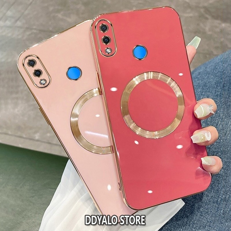 ปลอกสําหรับ Huawei Nova 3i nova 3 กรณี Electroplated ซิลิโคน TPU เคสโทรศัพท์พร้อมแม่เหล็กดูดที่เรียบง่ายเคสนิ่มชุบ Squaer ขอบฝาครอบ