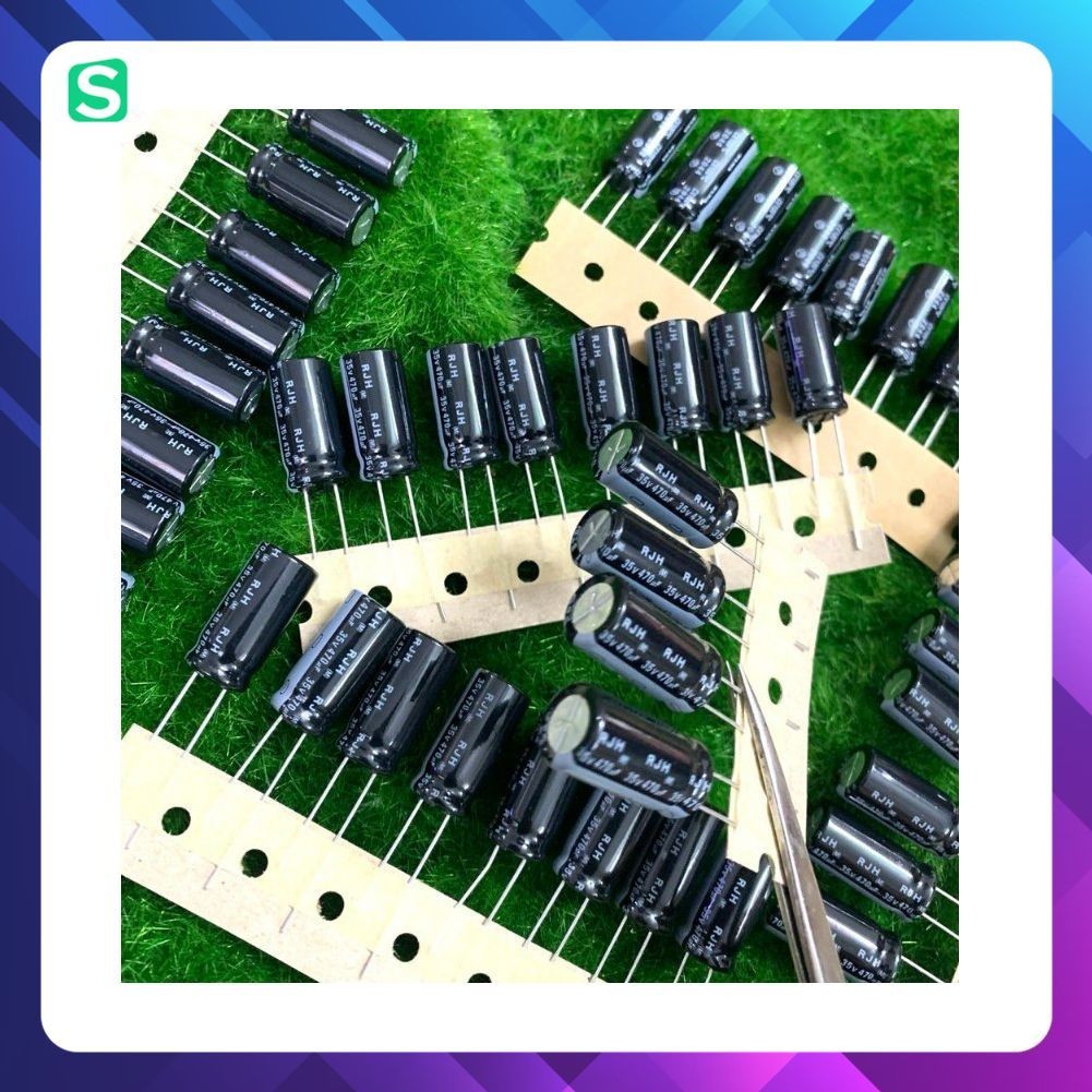 [ 2 ชิ้น ] ELNA RJH CAPACITOR 35V 470UF 35V, 35V470UF, 470UF35V (ขนาด 10x21x5mm) ใหม่