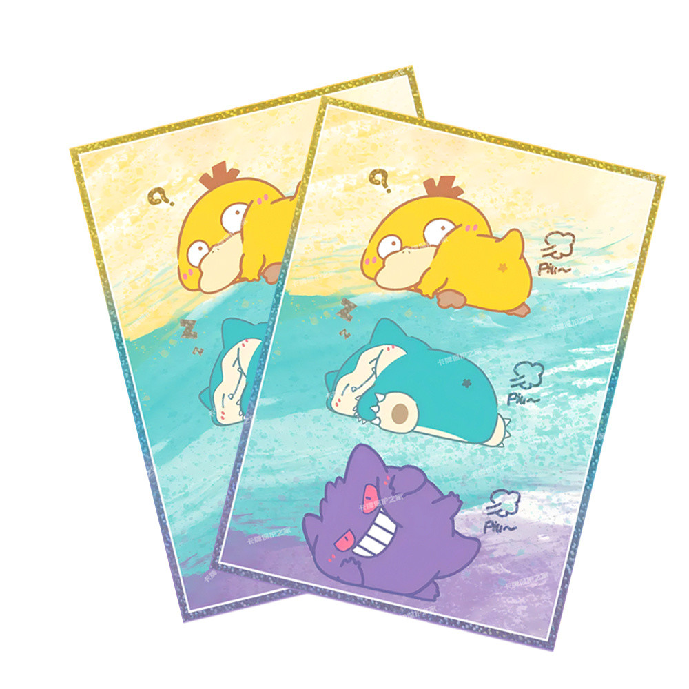 5Q66 Pokémon Card Holder Gengar Kirby Beast Flash diy Card Holder PTCG Card Holder Jacket Board Game