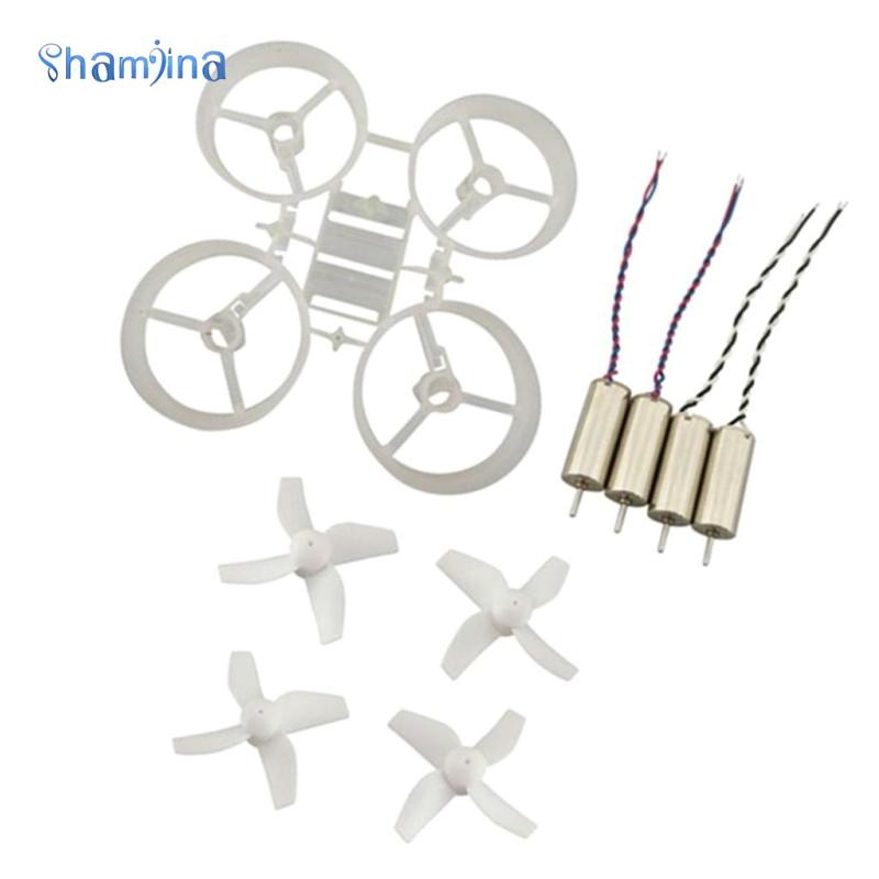 [Shamjina] Mini RC Quadcopter Frame + ใบพัด 4 ชิ้น + 4 ชิ้น 0615 มอเตอร์สําหรับ JJRC H36 ใหม่