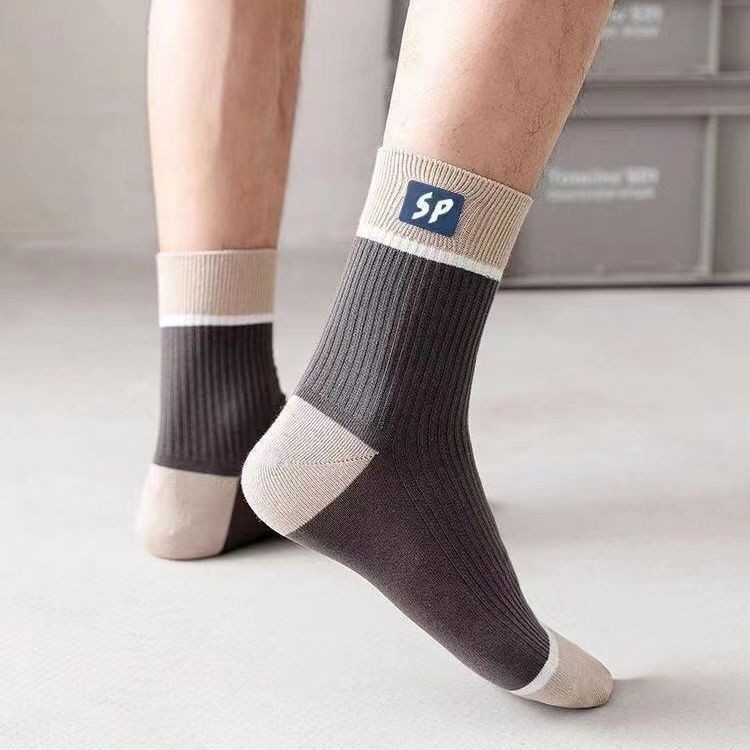 JH SHOP ถุงเท้าผู้ชาย ข้อยาว (5ลาย/10คู่) ถุงเท้าแฟชั่นเกาหลี ใส่สบาย ลาย SP  NO.C149 - รูปที่ 7