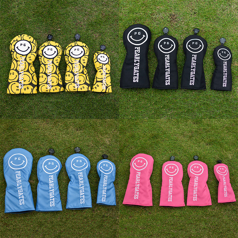 GOLF Club Head Cover ไม้ Club Cover ส่งออกไปญี่ปุ่นเกาหลี PG Smiley Face Ball Head ป้องกันหมวก GOLF 
