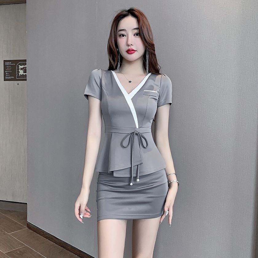 Baking Su Professional หญิงชุดกระโปรง High-End Slimmer ดูอารมณ์ Beautician สปา Foot Therapy Workwear ชุด Club ช่างทํางาน