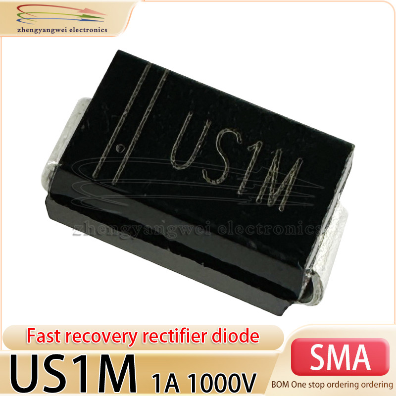 US1M SMA HER107 UF4007 DO-214AC 1A 1000V UM 50PCS ESD TVS Fast Recovery Diode