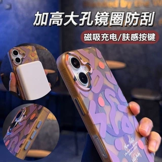 แฟชั่น Graffiti Superเคสโทรศัพท์แม่เหล็กสําหรับiPhone 16 11 12 13 14 15 Pro Max 15 14 16 Plusขัดโปร่งแสงปลอกกันกระแทกScratch Anti Slip Hardปกหลัง