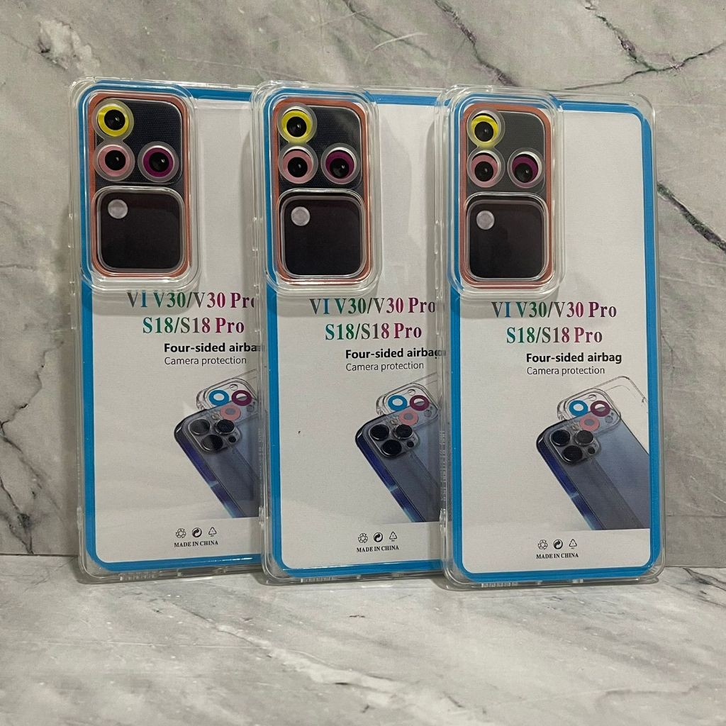 Clear Case Armor AirBag ป้องกันกล้อง Vivo V30 V30 Pro V40 5G V40 Lite S1 S1 Pro V11 V11i V11 Pro V15