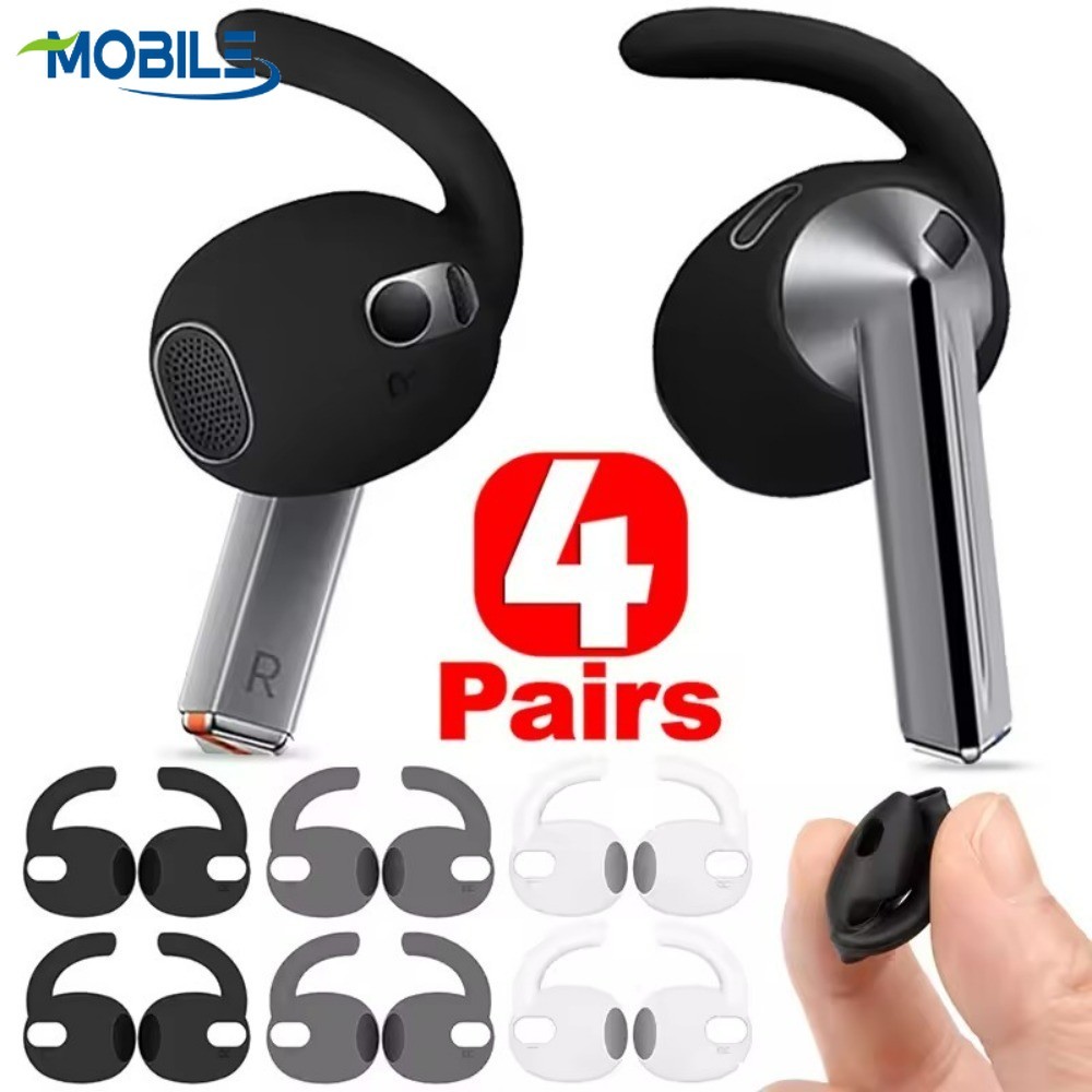 [AUTO&3C]1-4 คู่ซิลิโคนป้องกันการล่มสลายสําหรับ Galaxy Buds3 Pro | 4สียิม/ใช้ภายนอก,ที่เกี่ยวหูกันกร