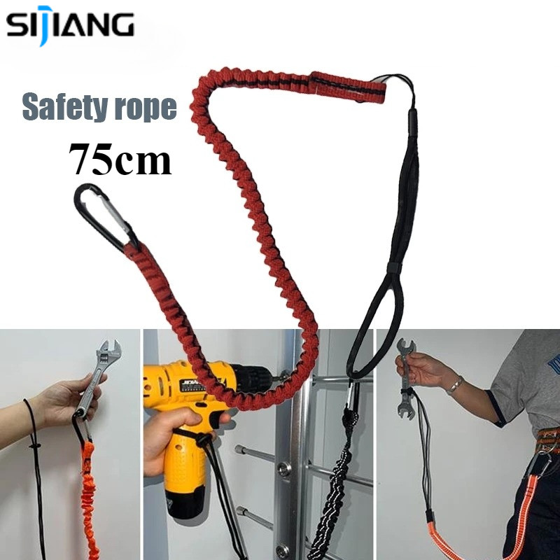 XIJIANG Lanyard เครื่องมือความปลอดภัย 75 ซม.ปีนหน้าผาเชือกความปลอดภัยเครื่องมือ Lanyard ความปลอดภัยค