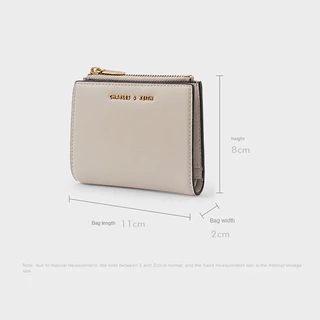 กระเป๋าสตางค์หนังPUแบบBifold/Trifold สำหรับผู้หญิง จุบัตรได้มาก มีซิป