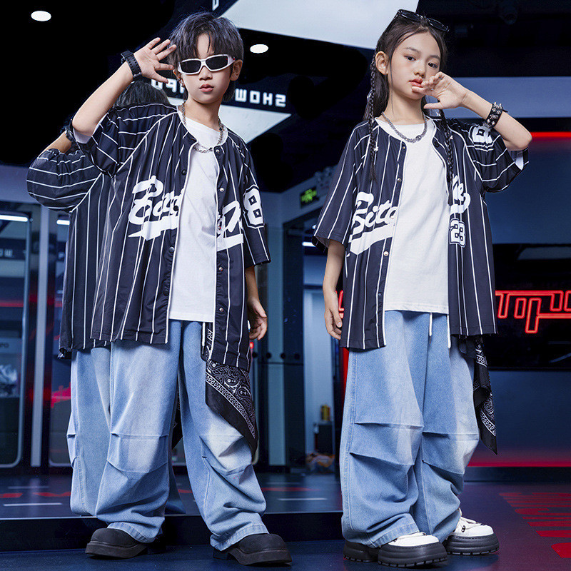 15-75KG ชุดเต้นเด็ก ฮิปฮอป ชุด cover dance เด็กผู้หญิง แจ๊ส ชุดโคฟเวอร์ เด็กผู้ชาย ชุดซ้อม ชุดลีดเดอร์ เสื้อ ชุดเต้น hiphop