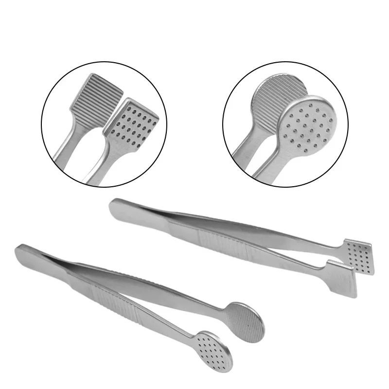 สแตนเลส Tracheal Forceps Ophthalmic Trachoma Forceps Ophthalmic เครื่องมือผ่าตัด Circular Square